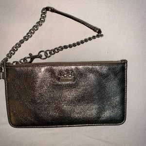 24 HOUR SALE Silver Coach Wristlet